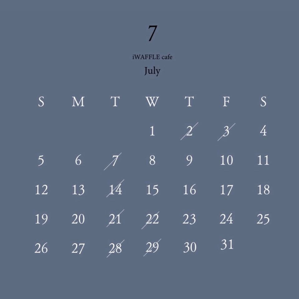 7月cafe営業日