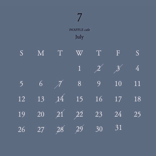 7月cafe営業日
